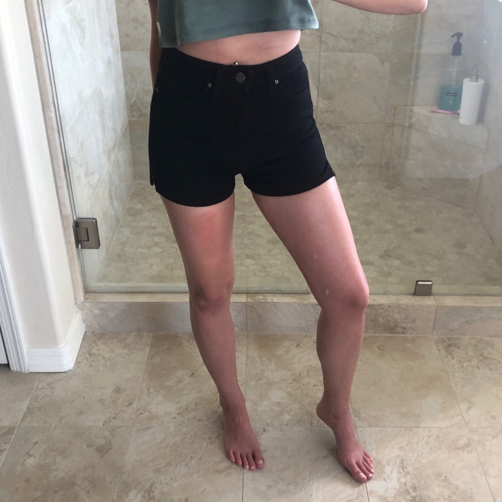 BDG Super High Waisted Black Jean Shorts